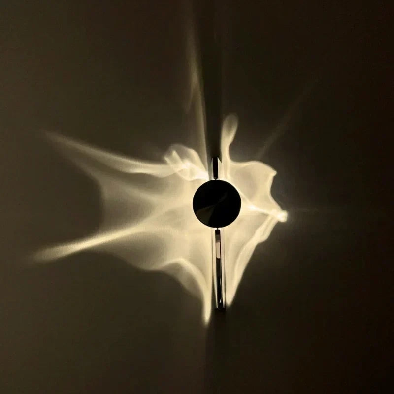 Drehbare Wandleuchte aus Aluminium und Edelstahl mit Ripple-Projektion