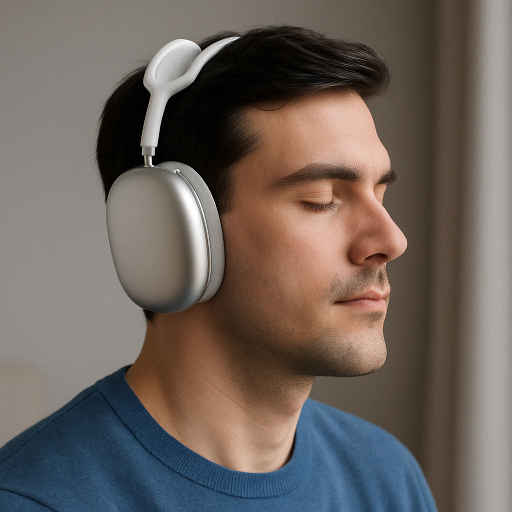 Gepolsterte, faltbare kabellose Bluetooth-Kopfhörer mit Mikrofon und Over-Ear-Design