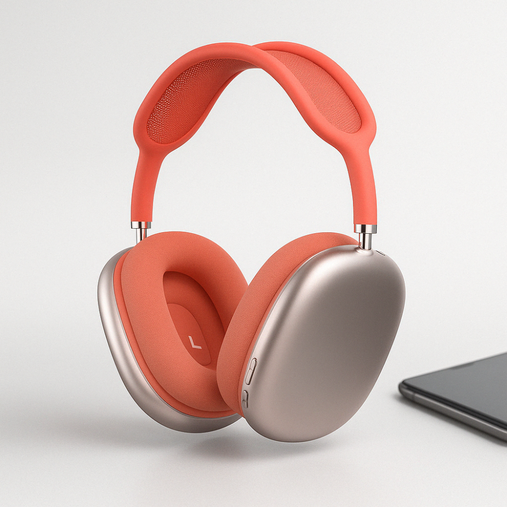 Gepolsterte, faltbare kabellose Bluetooth-Kopfhörer mit Mikrofon und Over-Ear-Design