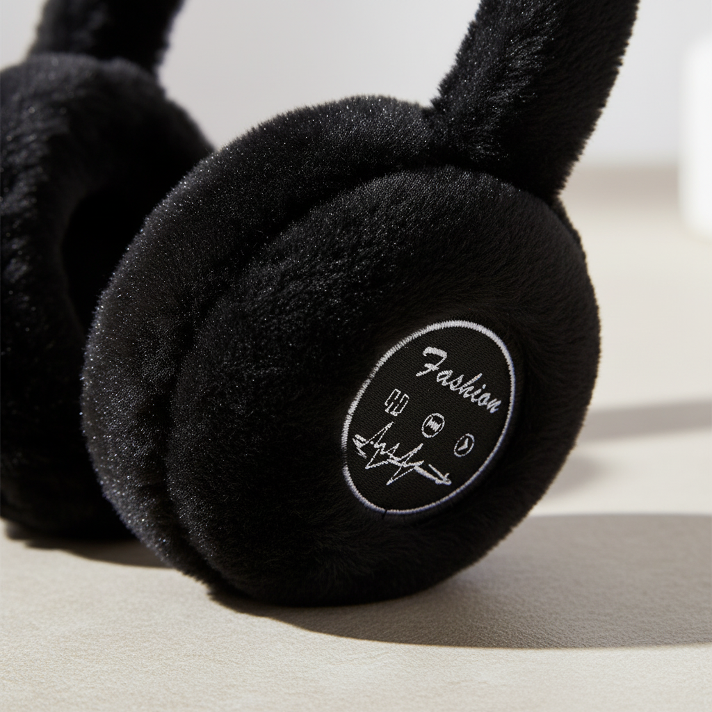 Fleece-isolierte kabellose Bluetooth-Kopfhörer mit Mikrofon und Ohrwärmern