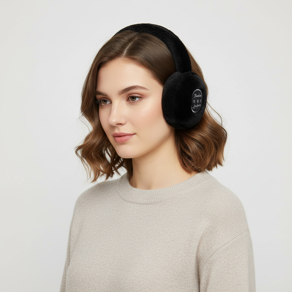 Fleece-isolierte kabellose Bluetooth-Kopfhörer mit Mikrofon und Ohrwärmern