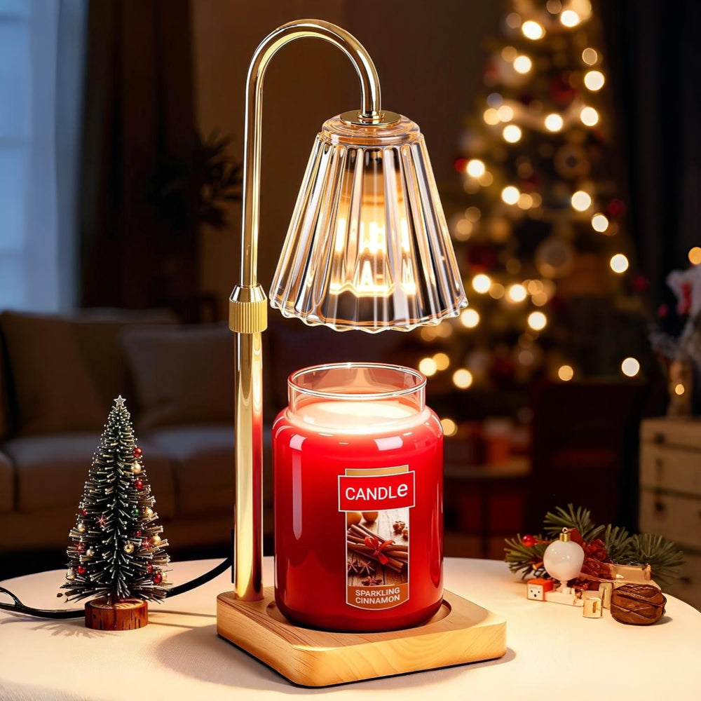 Dimbare elektrische Tischlampe ohne Flamme mit Wachsschmelz-Kerzenwärmer