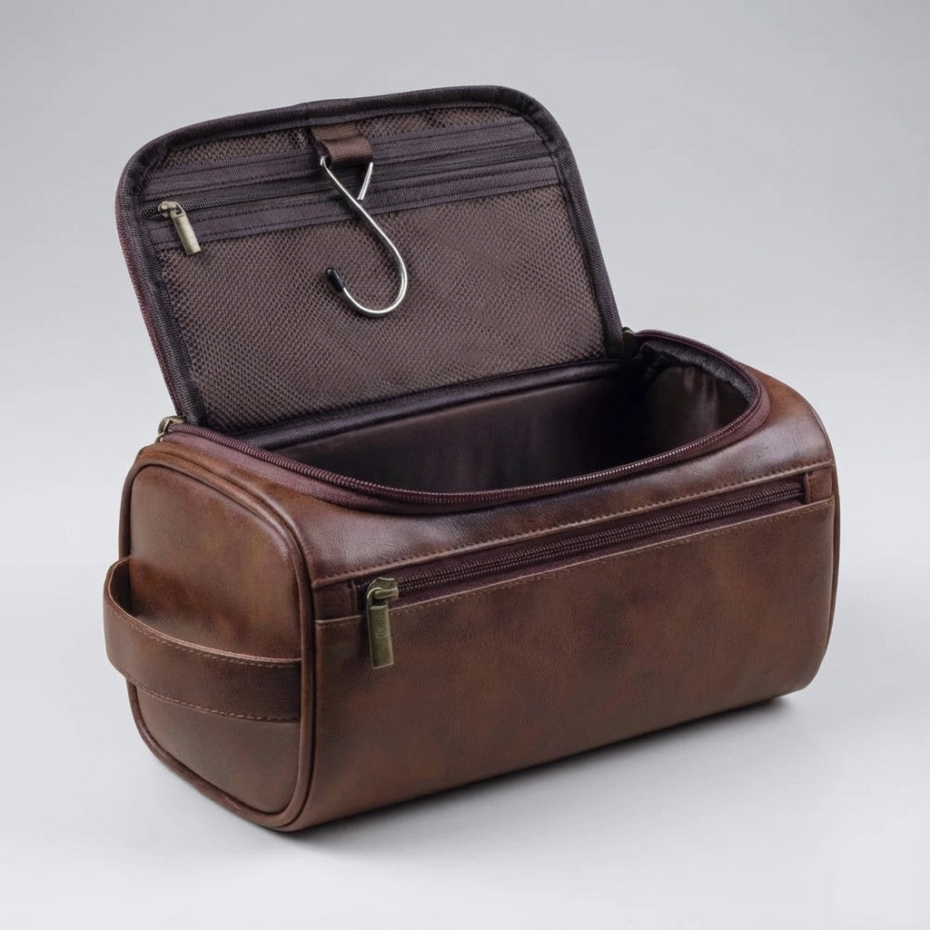 Kompakte, wasserabweisende Reisekulturbeuteltasche mit mehreren Taschen und Aufhängevorrichtung