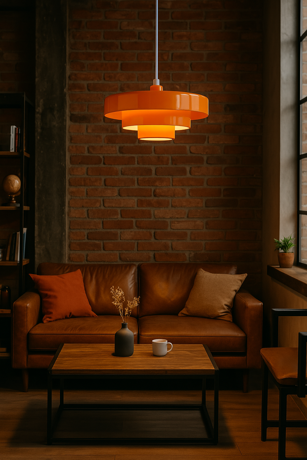 Retro-Vintage-Pendelleuchte mit Metalldomschirm für die Decke