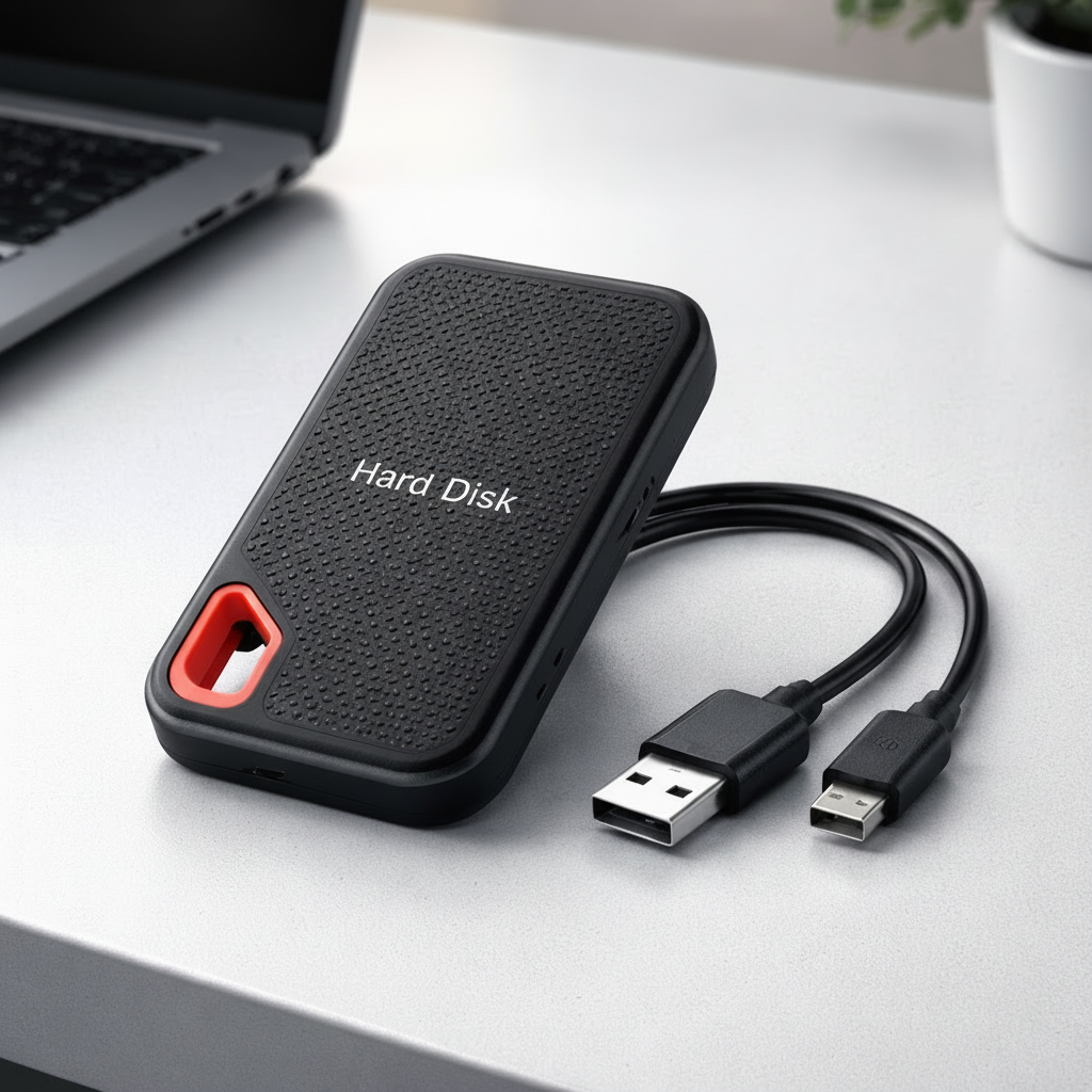 Kompakt, stødsikkert eksternt bærbart SSD-drev i aluminiumslegering med USB-C