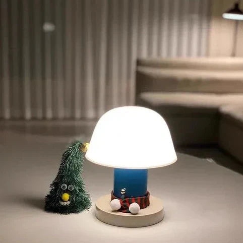 Skulpturale wiederaufladbare kabellose Tischlampe in Pilzform mit Touch-Dimmung
