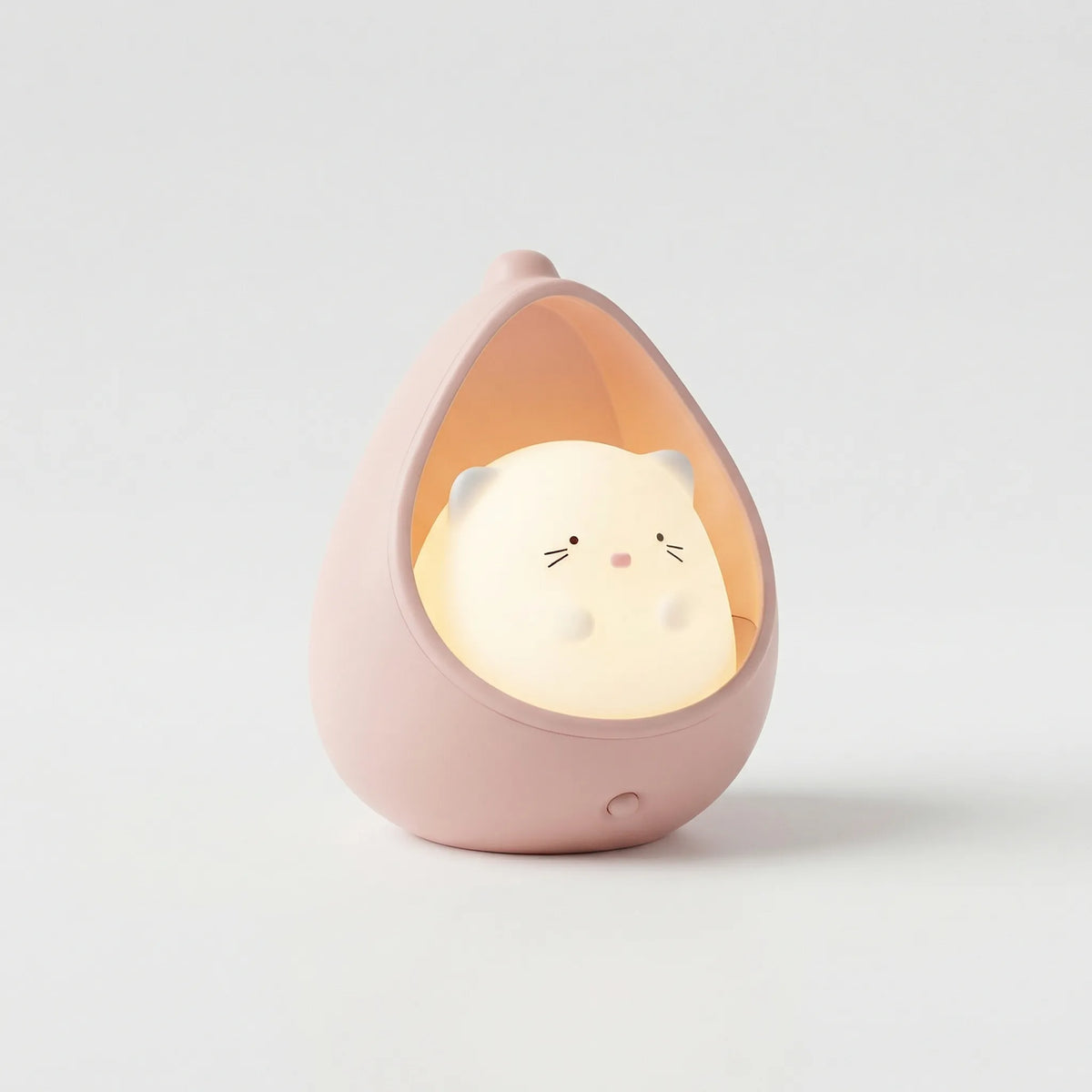 Tragbare Nachttischlampe für Kinder mit tropfenförmigem Katzenmotiv