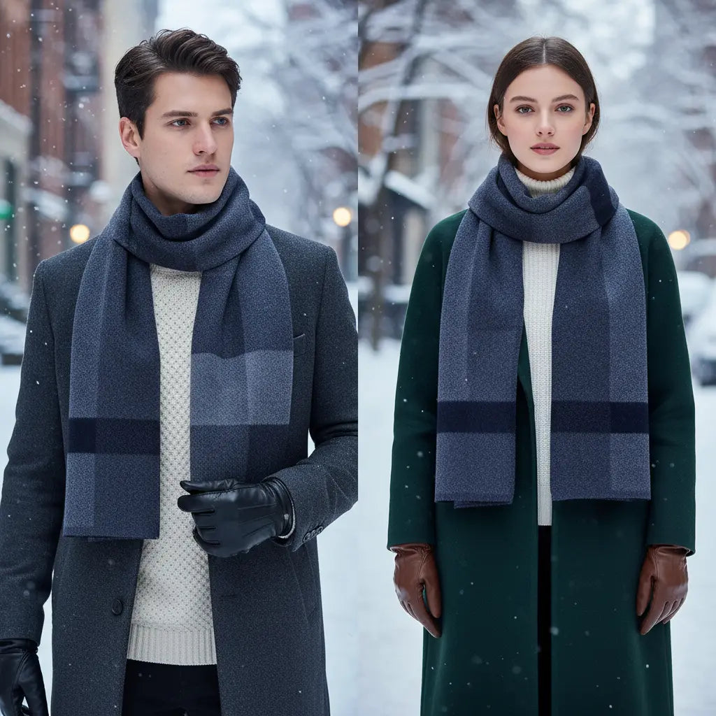 Fløjlsblødt vindtæt unisex-vintertørklæde