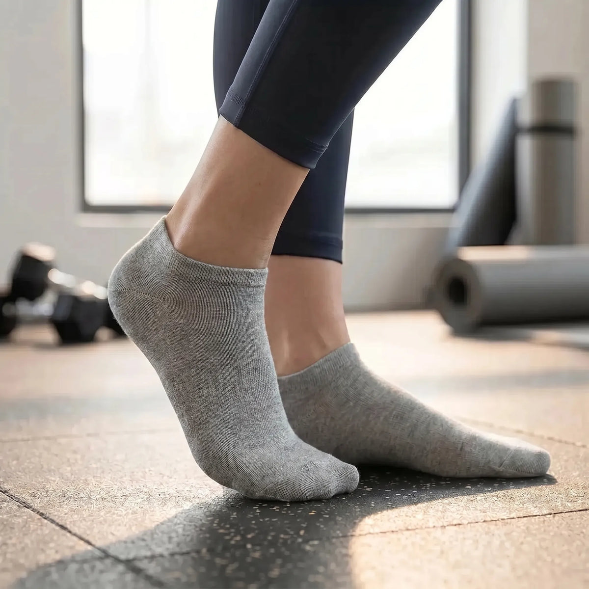 Åndbare, lette unisex-ankelsokker med lav skaft til sneakers, storpakke