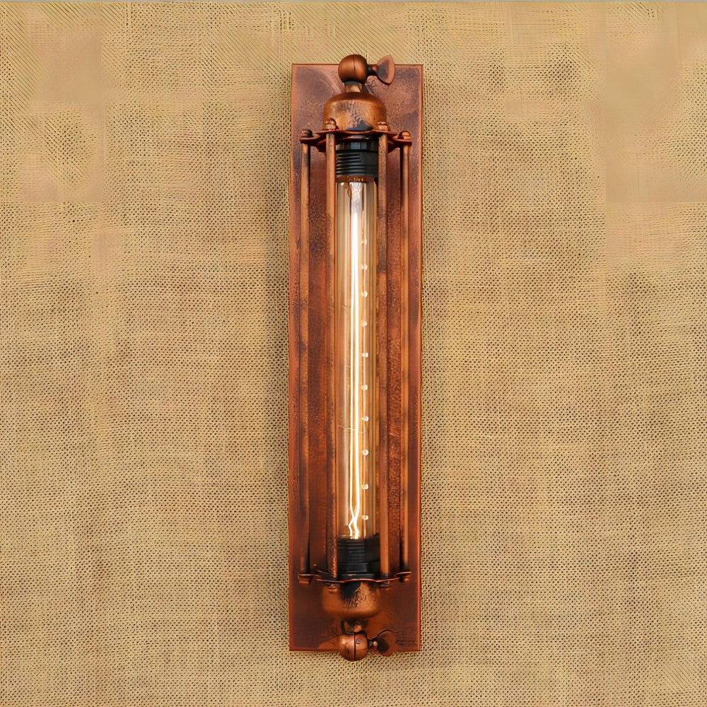 Schmale Vintage-Wandleuchte aus Metall zur Wandmontage für Innenräume