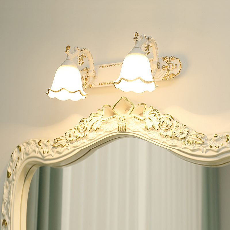 Wandleuchte aus Metall und Glas im Vintage-Industriestil