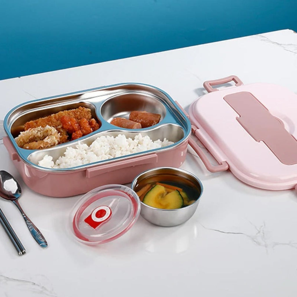 Isolierte Bento-Lunchbox zur Lebensmittelaufbewahrung mit Unterteilungen
