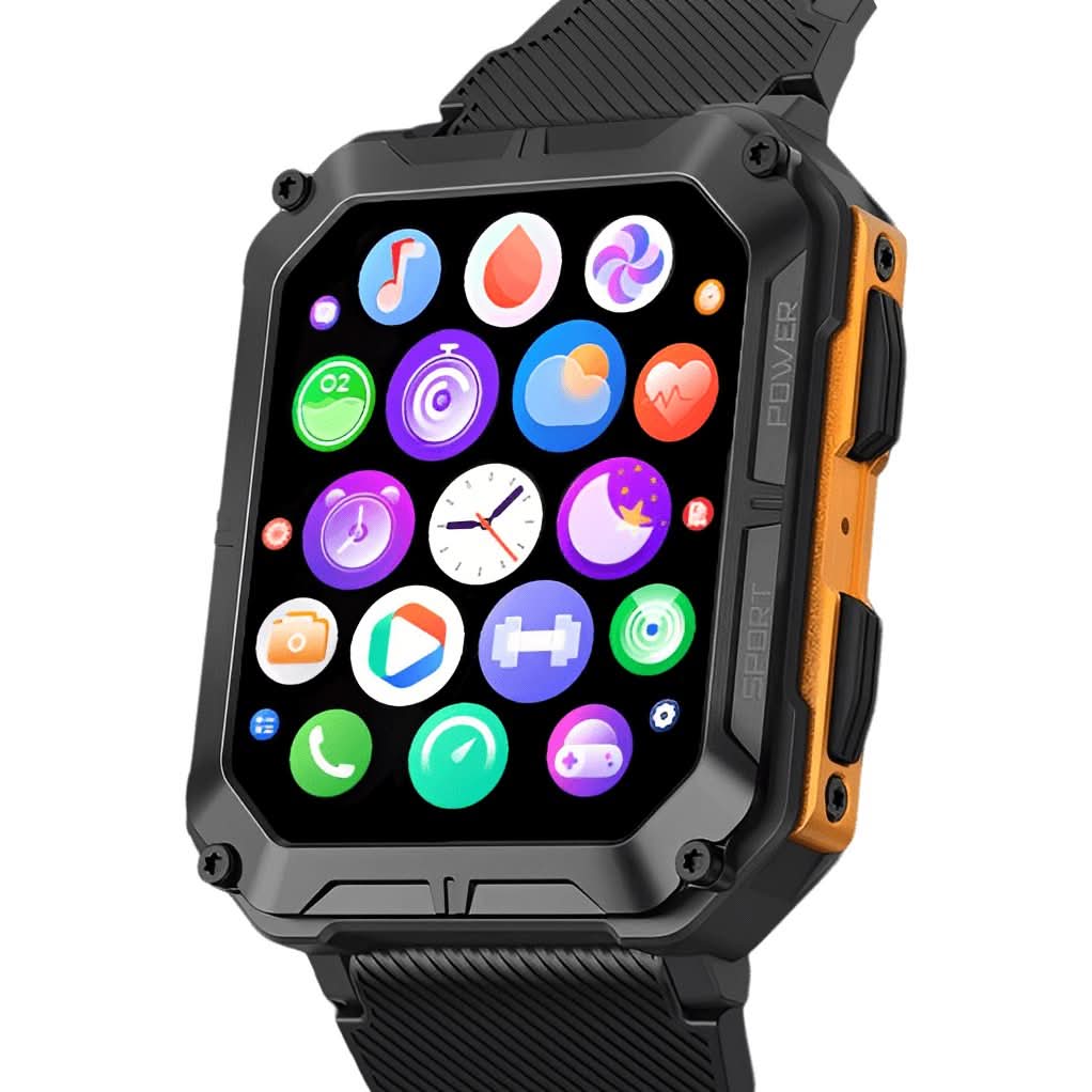 Robuste, stoßfeste und wasserdichte Smartwatch zur Gesundheitsüberwachung nach Militärstandard