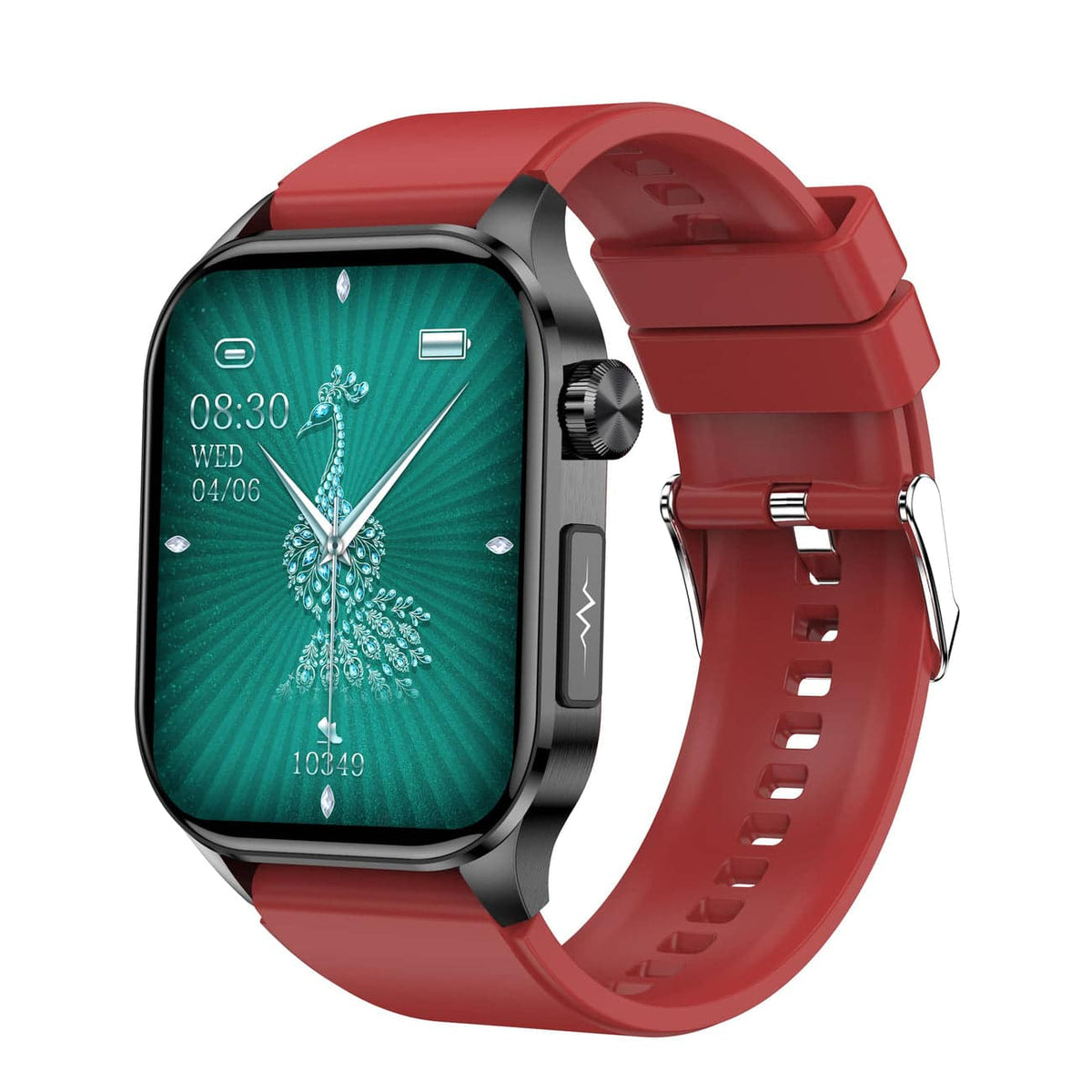 Kompakt smartwatch med touchscreen, sundhedsovervågning samt EKG- og blodtrykssporing