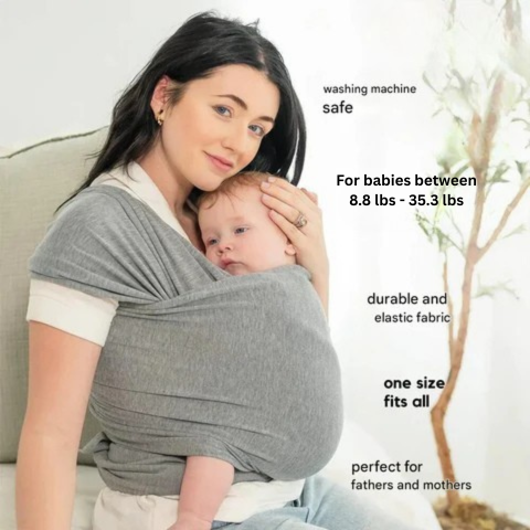 Ergonomisk, åndbar bæresele til baby med rygstøtte og flere bærestillinger