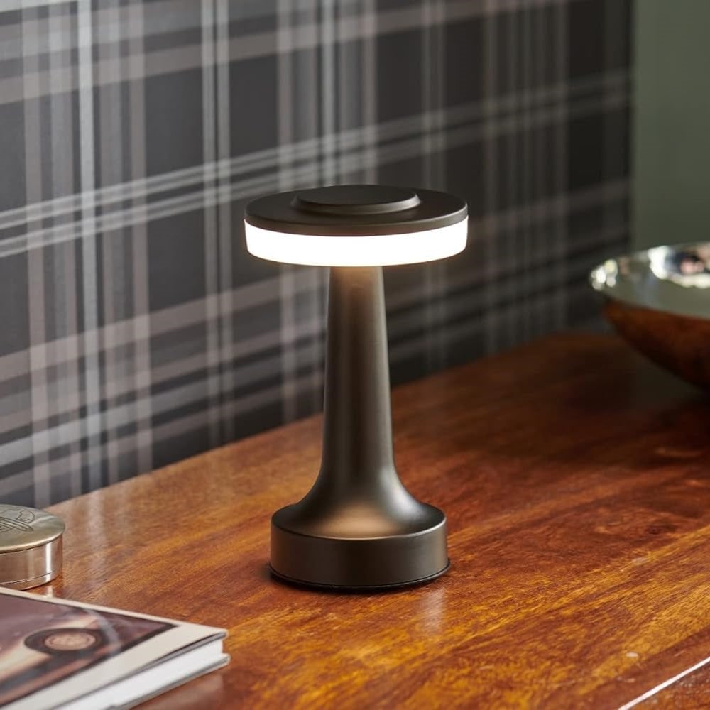 Elegante tragbare dimmbare kabellose Tischlampe aus Metall, wiederaufladbar