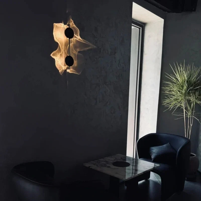 Drehbare Wandleuchte aus Aluminium und Edelstahl mit Ripple-Projektion