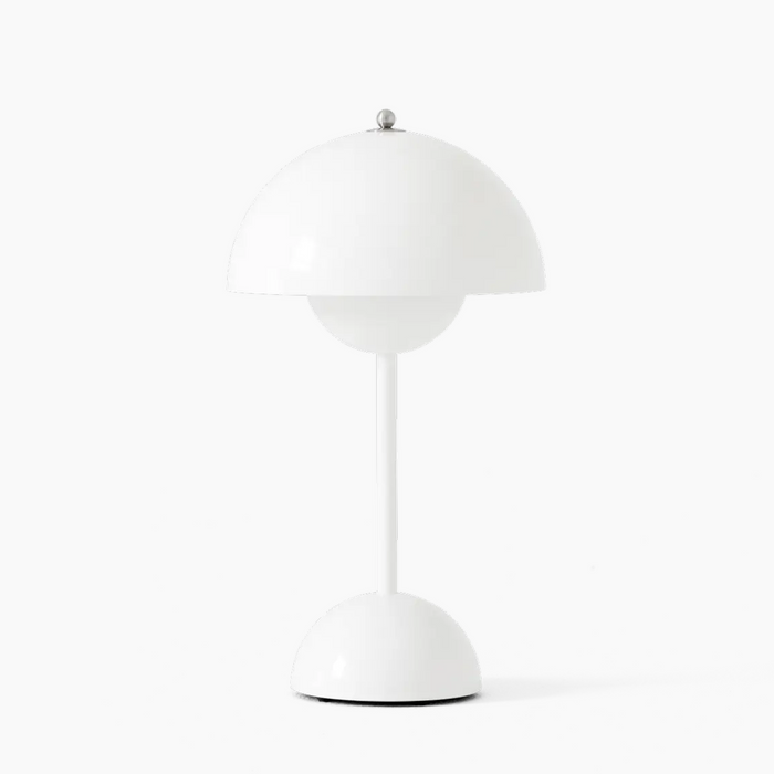 Skandinavische wiederaufladbare Tischlampe mit Pilzknospen-Silhouette und Touch-Steuerung