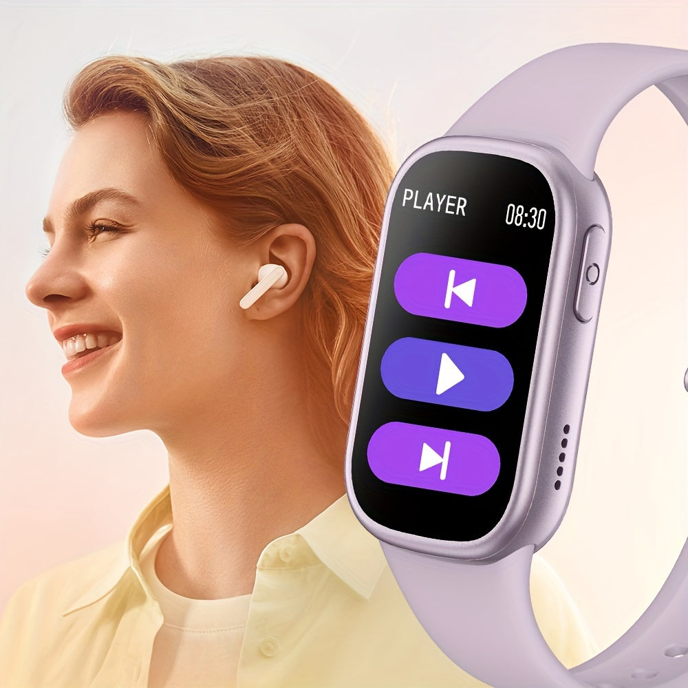 Wasserdichte Smartwatch mit Silikonarmband, Schnellladefunktion und Fitness-Tracking
