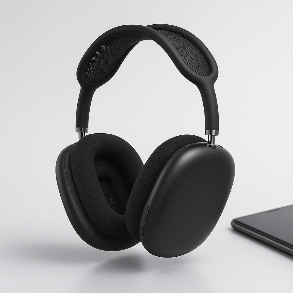 Gepolsterte, faltbare kabellose Bluetooth-Kopfhörer mit Mikrofon und Over-Ear-Design