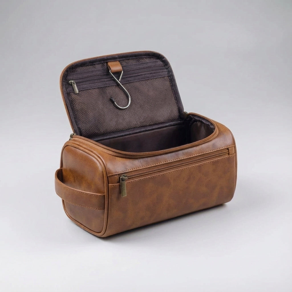 Kompakte, wasserabweisende Reisekulturbeuteltasche mit mehreren Taschen und Aufhängevorrichtung