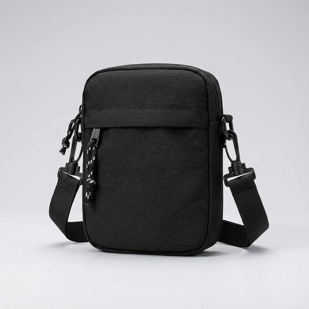 Kompakt vandafvisende crossbody-skuldertaske i nylon med tyverisikring
