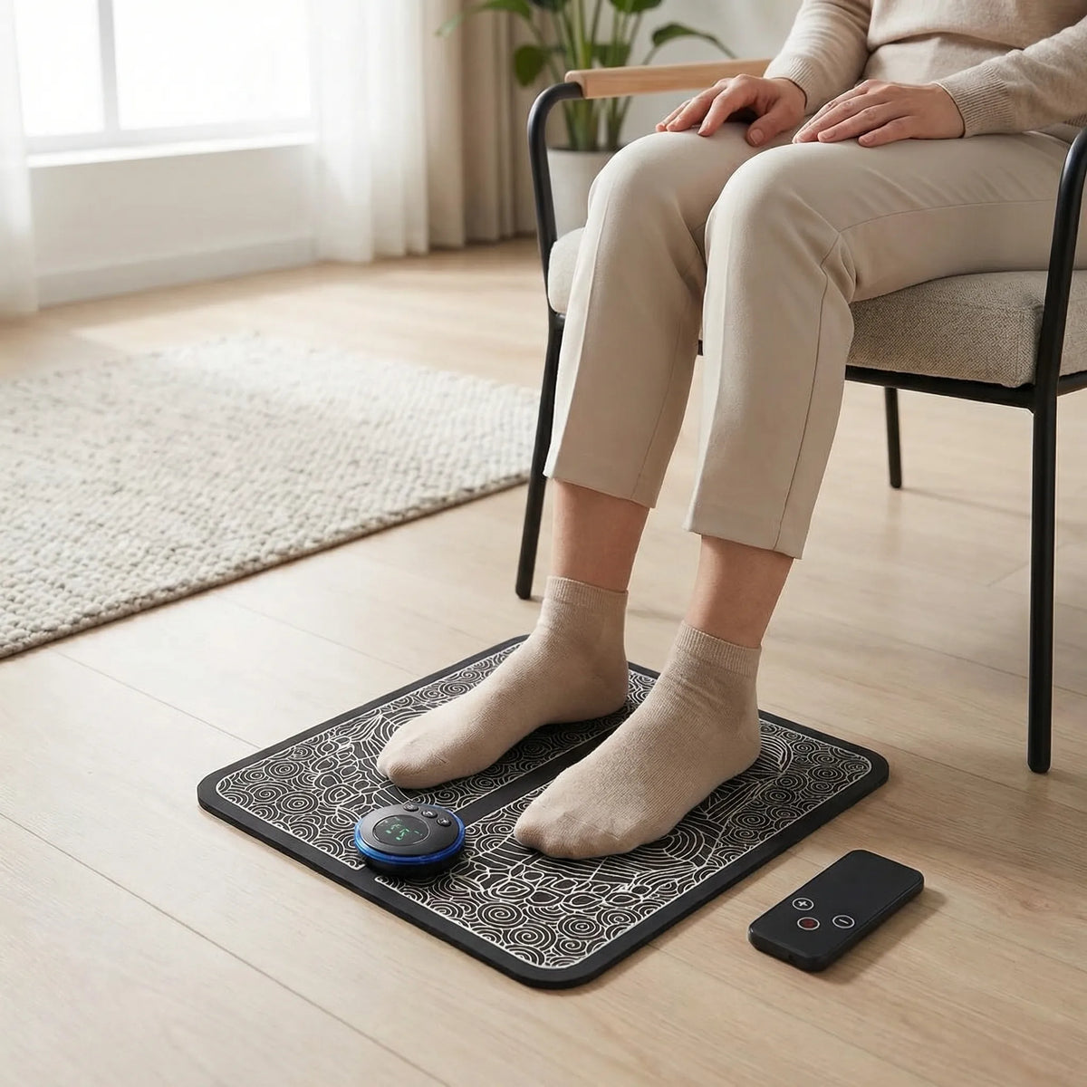 Kompakte wiederaufladbare Fußmassagematte zur elektrischen Muskelstimulation