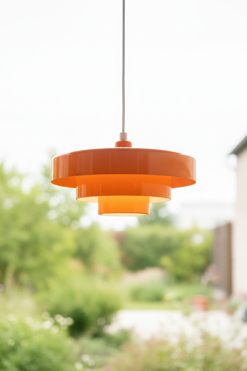 Retro-Vintage-Pendelleuchte mit Metalldomschirm für die Decke