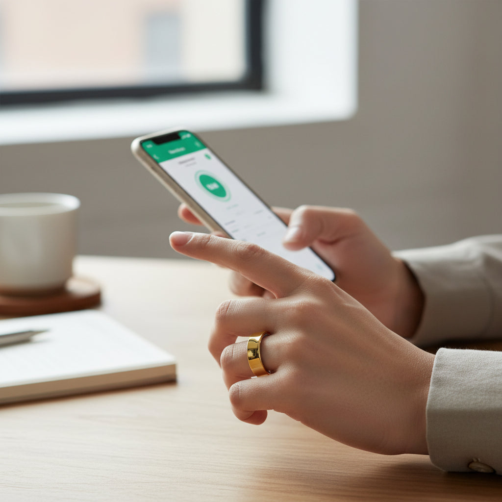 Leichter, wasserdichter Smart-Fitness-Ring mit Schlaf-Tracking und Herzfrequenzmessung