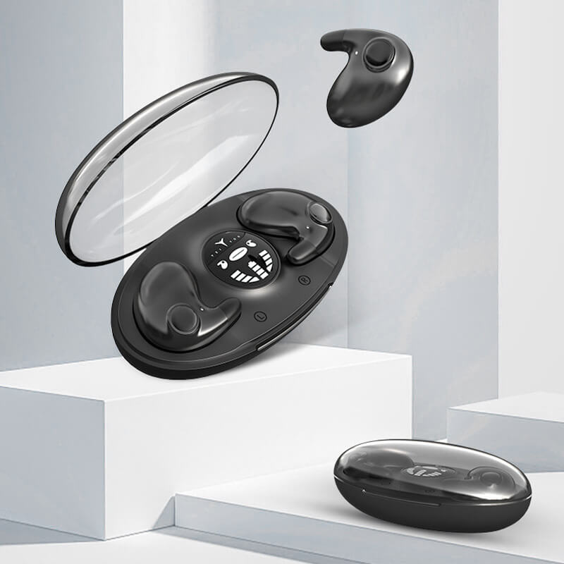 Unsichtbare, ultradünne, ergonomische kabellose Noise-Cancelling-Schlafkopfhörer