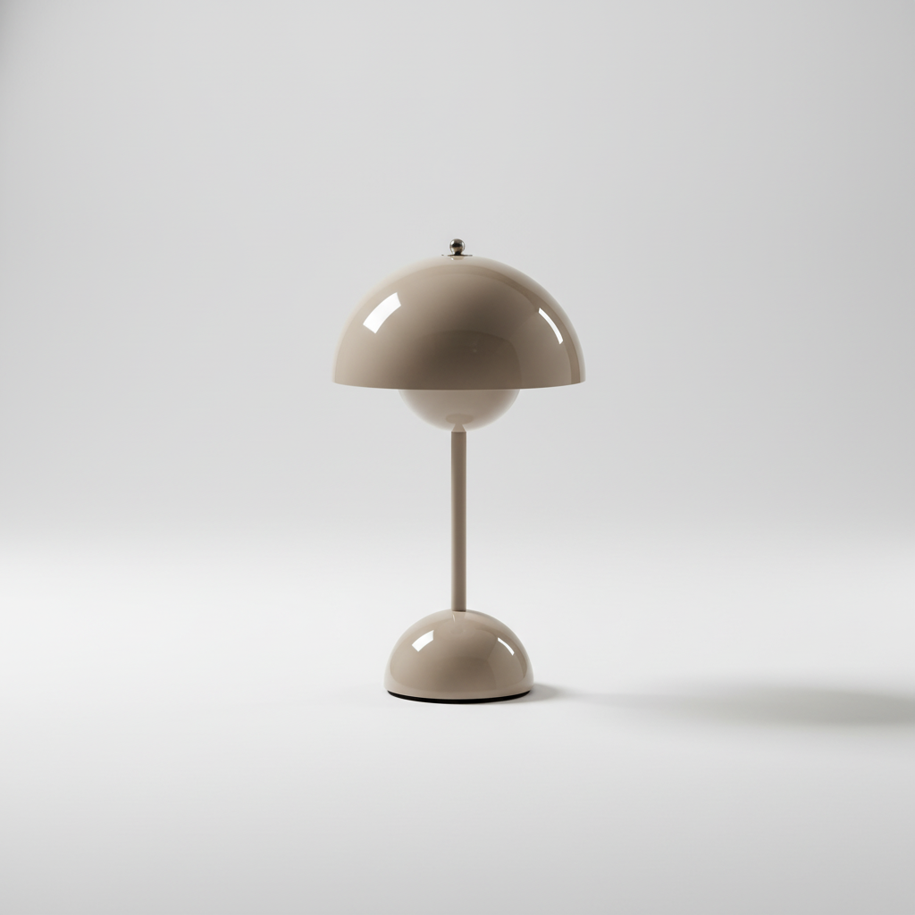 Kabellose aufladbare dimmbare Retro-Tischlampe in Kuppelform