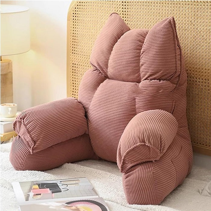 Bett-Loungekissen aus Memory-Schaumstoff mit Armlehnen und strukturierter Rückenlehne