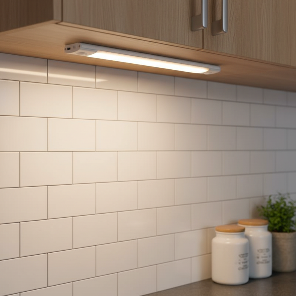 Wiederaufladbare, magnetische, dimmbare Lichtleiste mit Bewegungssensor