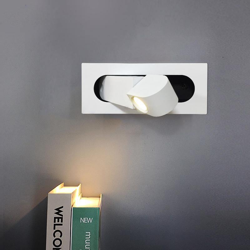 Minimalistische, klappbare Wandleuchte aus Aluminium mit verstellbarem Arm zum Lesen
