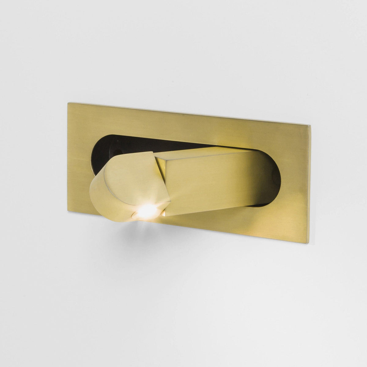 Minimalistische, klappbare Wandleuchte aus Aluminium mit verstellbarem Arm zum Lesen