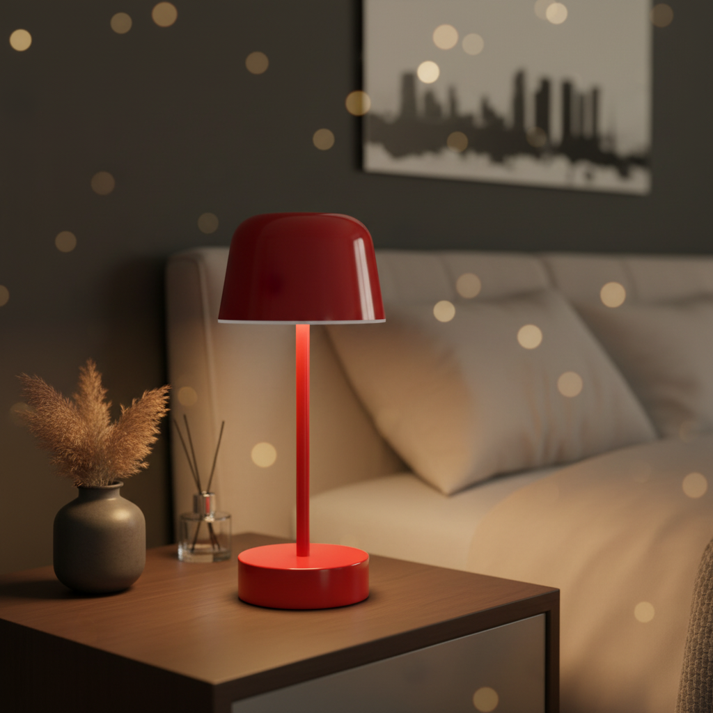 Schlanke kabellose dimmbare Tischlampe mit einstellbarer Farbtemperatur