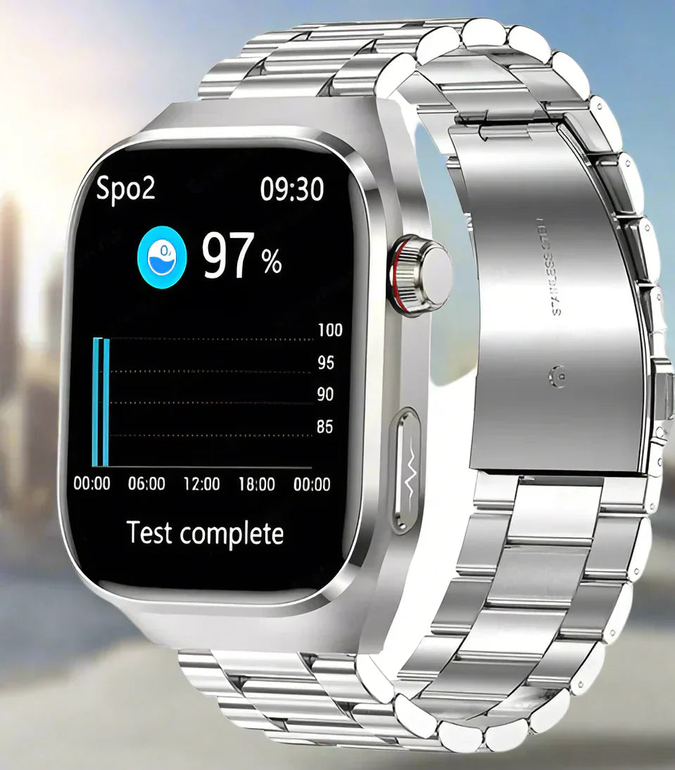 Wasserdichte Smartwatch mit Gehäuse aus einer Legierung sowie EKG- und Gesundheitsüberwachung