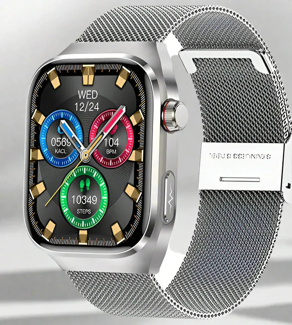 Wasserdichte Smartwatch mit Gehäuse aus einer Legierung sowie EKG- und Gesundheitsüberwachung