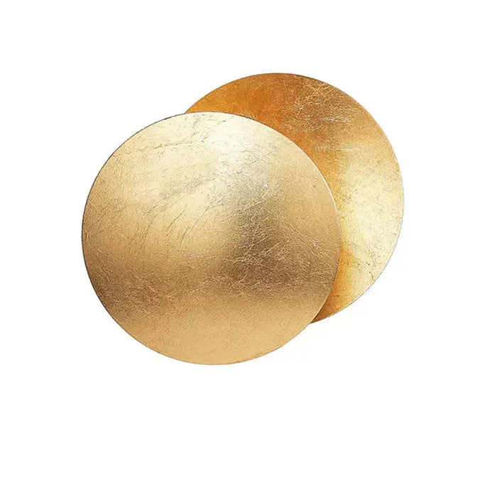 Moderne Wandleuchte mit überlappenden Scheiben, inspiriert von einer Sonnenfinsternis