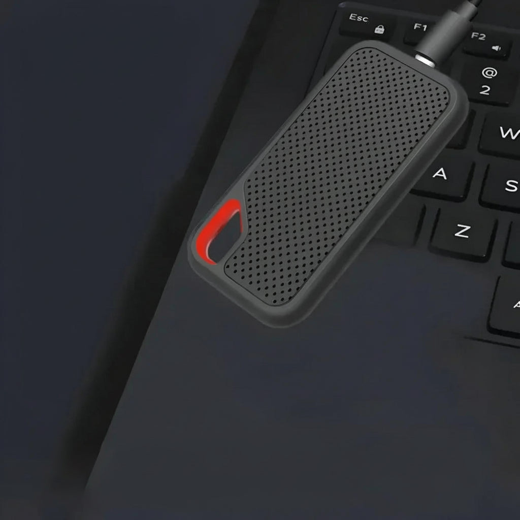 Kompakt, stødsikkert eksternt bærbart SSD-drev i aluminiumslegering med USB-C