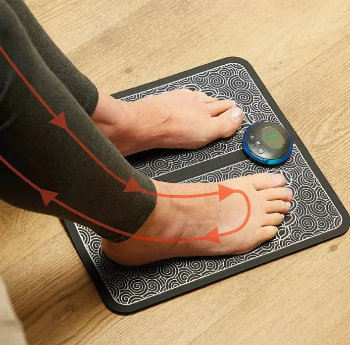 Tragbares Fußmassagegerät mit neuromuskulärer elektrischer Stimulation und mehreren Modi