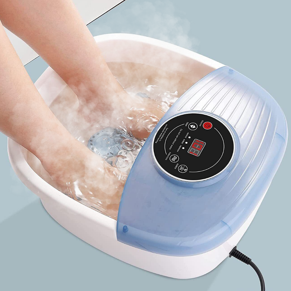 Vibrerende fodspa med boblebad, massage og ruller
