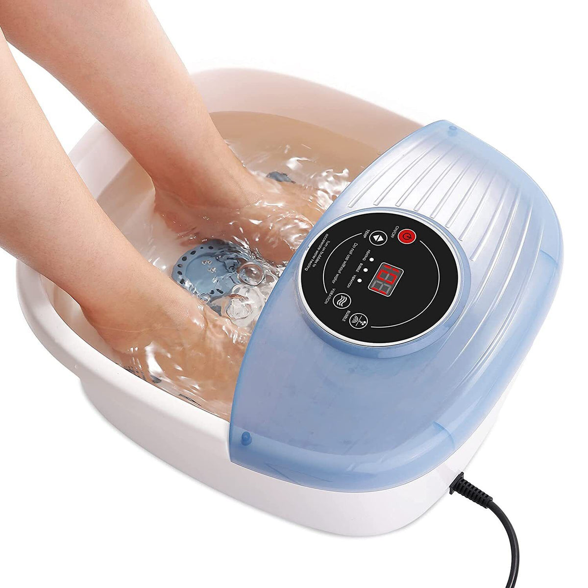 Vibrerende fodspa med boblebad, massage og ruller