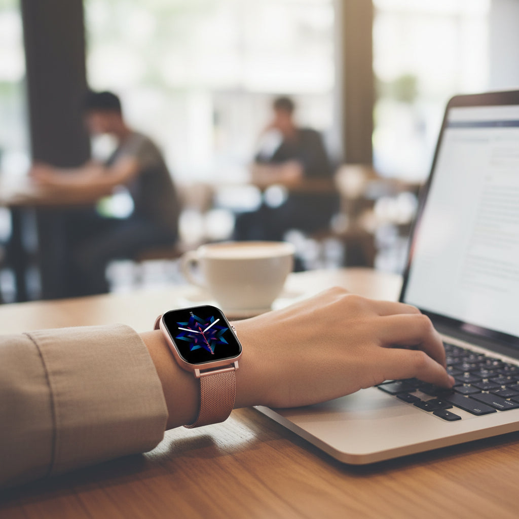 Wasserbeständige Fitness-Smartwatch mit Touchscreen und Gesundheitsüberwachung