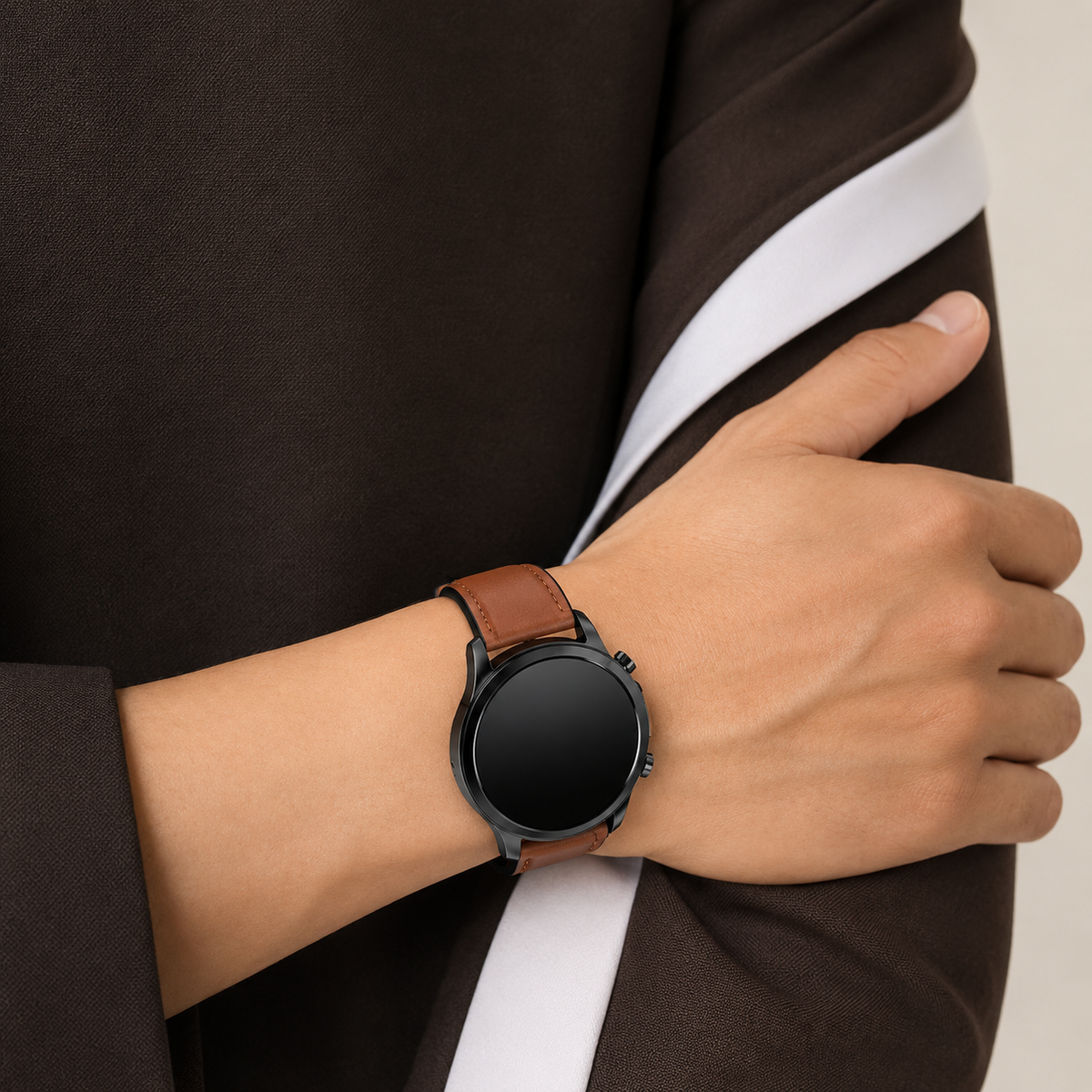 Elegante, am Handgelenk getragene Fitness-Tracker-Smartwatch mit Herzfrequenz- und Glukoseüberwachung