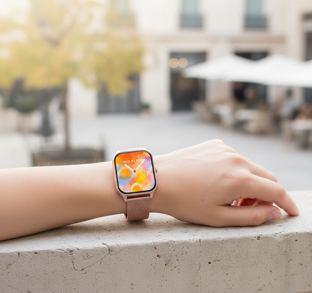 Schlankes Touchscreen-Smartband zur Fitnessüberwachung