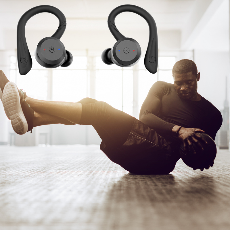Wasserdichte kabellose Bluetooth-Sport-Ohrhörer mit dualer Trageoption