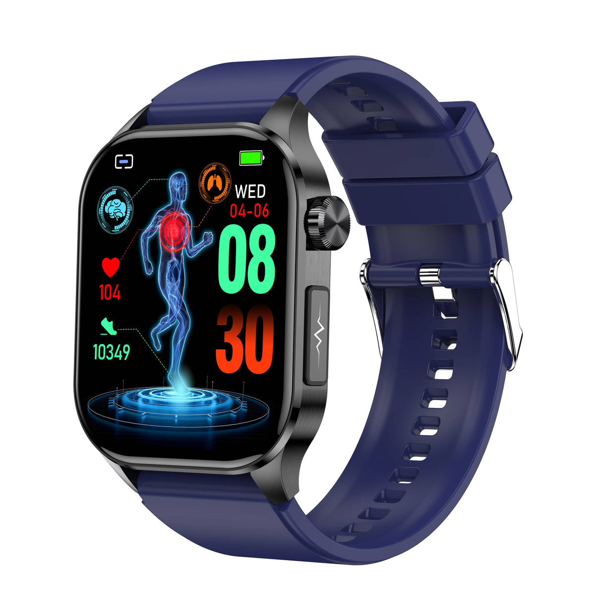 Wasserdichte Smartwatch mit AMOLED-Display sowie Herzfrequenz- und EKG-Überwachung