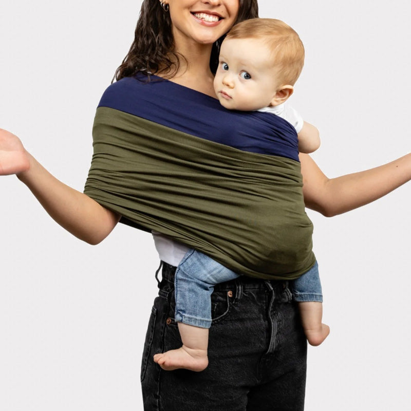 Blød, åndbar og ergonomisk håndfri justerbar babyvikle