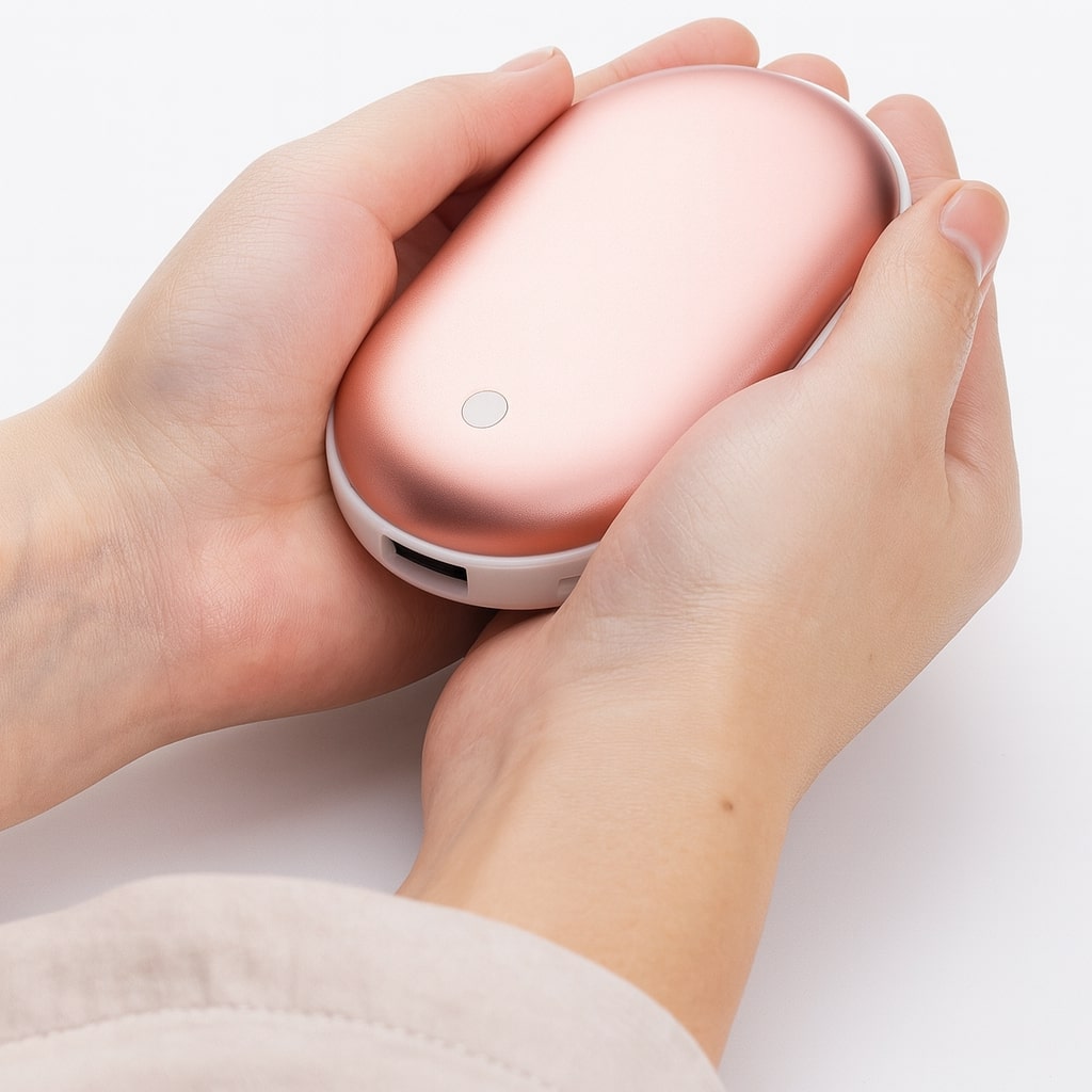 Kompakte wiederaufladbare elektrische Handwärmer-Powerbank mit Doppelfunktion